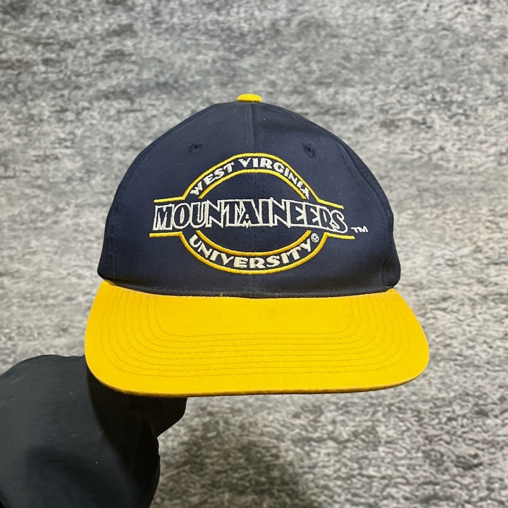 Vintage 90s‎ West Virginia Mountaineers Snapback Hat University Collegiate Cap